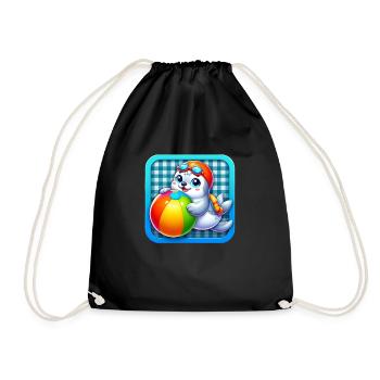 Joyeux plaisir du ballon de plage de phoque ! - Sac de sport léger - noir - Devant