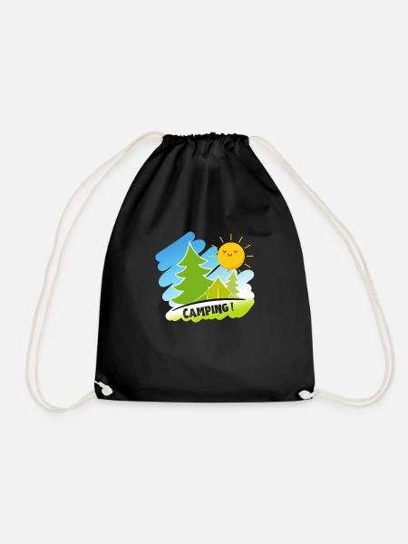 Camping - Turnbeutel - Schwarz