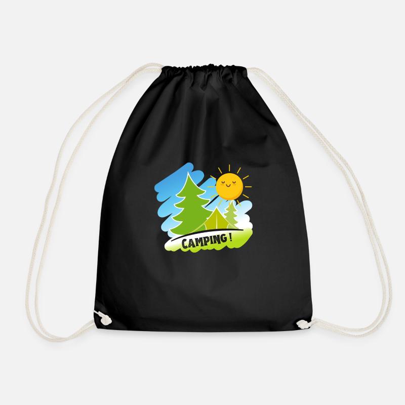 Camping - Turnbeutel - Schwarz