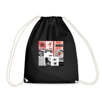 #3 NOIR, BLANC ET ROUGE - Sac de sport léger - noir - Devant