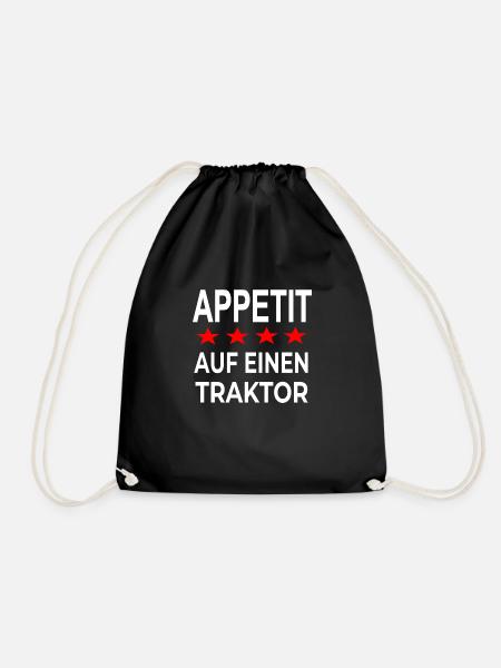 Traktor - Turnbeutel - Schwarz