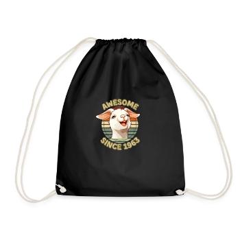 awesome Seit 1963-1963 Humor Geburtstagsgeschenk - Turnbeutel - Schwarz - Vorne