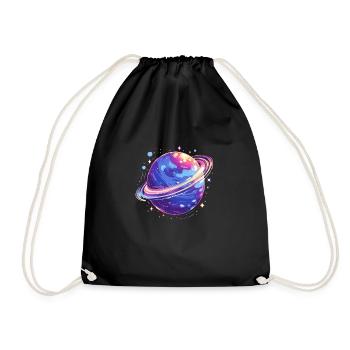 Planeten - Turnbeutel - Schwarz - Vorne