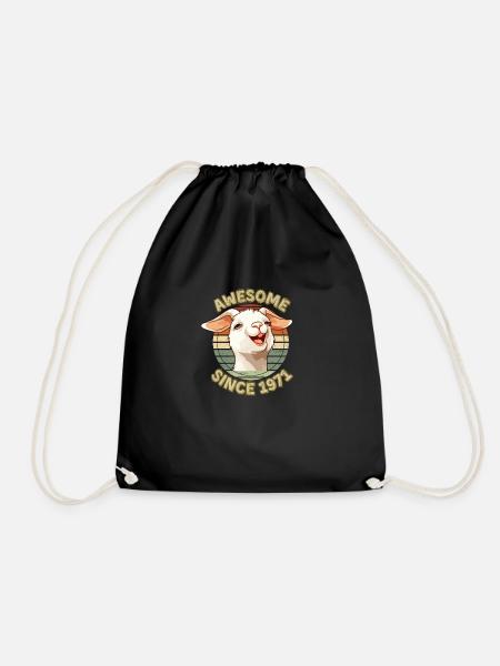 awesome Since 1971 - Humor Geburtstagsgeschenk 1971 - Turnbeutel - Schwarz