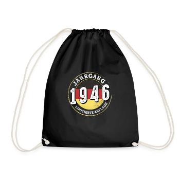 Jahrgangs 1946 78 years old Vintage 1946 - Drawstring Bag - black - Front