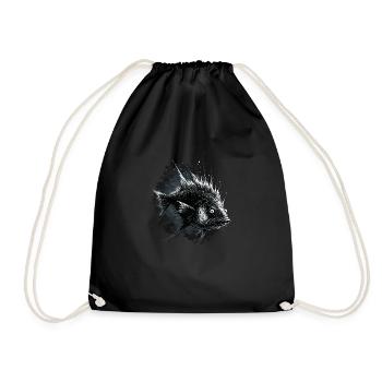 Drôle De Poisson Effrayant - Sac de sport léger - noir - Devant