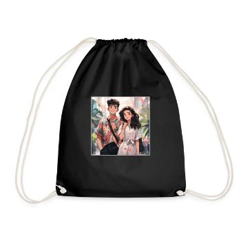 Amoureux - Sac de sport léger - noir - Devant