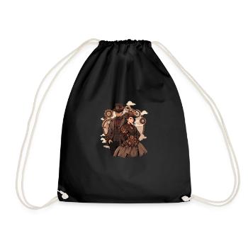 Steampunk-Couple - Turnbeutel - Schwarz - Vorne