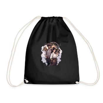 Steampunk-Couple - Turnbeutel - Schwarz - Vorne