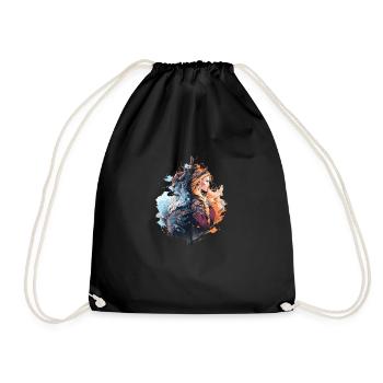 Couple de Vikings - Sac de sport léger - noir - Devant