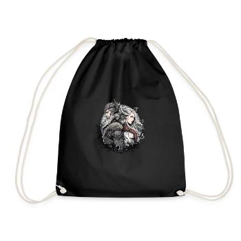 Couple de Vikings - Sac de sport léger - noir - Devant