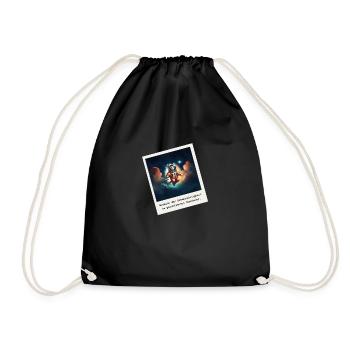 Galactic Cat Mission - Drawstring Bag - black - Front
