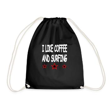 Coffee - Drawstring Bag - black - Front