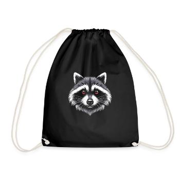 Raton laveur - Sac de sport léger - noir - Devant