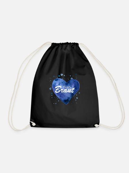 Team Braut (blau) - Turnbeutel - Schwarz