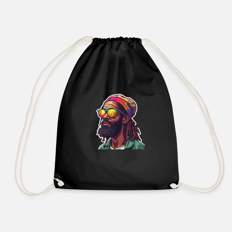 Rastaman - Drawstring Bag - black