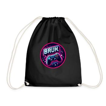 Bruh - Gamer-Logo - Turnbeutel - Schwarz - Vorne