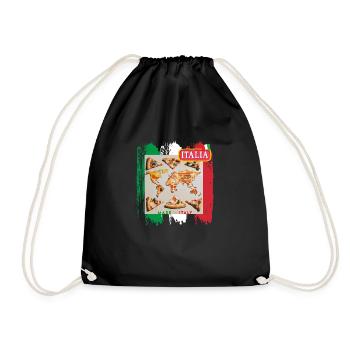 National Pizza Day 2024 - I was there! - Drawstring Bag - black - Front