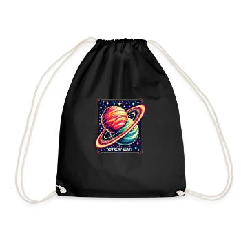 Night Sky Embrace - Drawstring Bag - black - Front