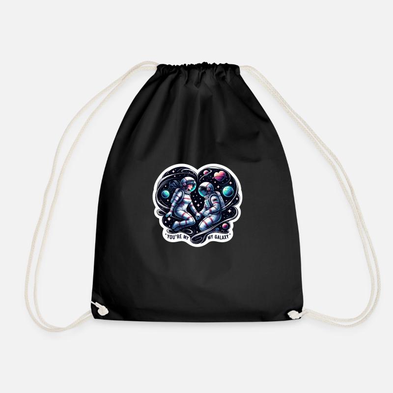 Stellar Love - Drawstring Bag - black