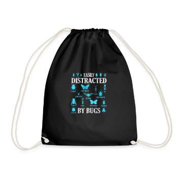 Facilement distrait par les insectes - Sac de sport léger - noir - Devant