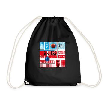 #12 ROUGE ET BLEU - Sac de sport léger - noir - Devant