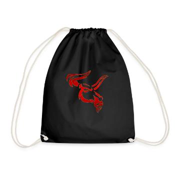 Stier Stierkopf Kopf Logo Steak Beast Gym Horn - Turnbeutel - Schwarz - Vorne