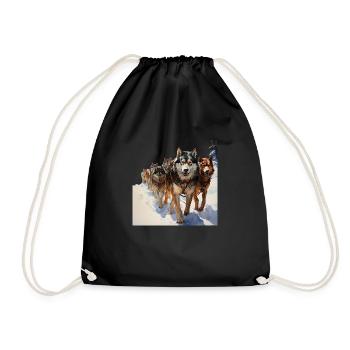 Il existe de nombreux types de chiens de traîneau - Sac de sport léger - noir - Devant