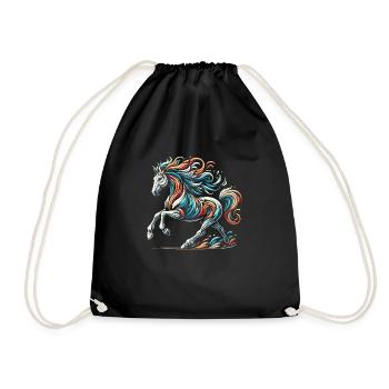Cheval artwork - Sac de sport léger - noir - Devant