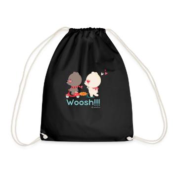 Woosh shirts - Drawstring Bag - black - Front