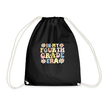 In My Fourth Grade Era Back To School - Drawstring Bag - black - Front