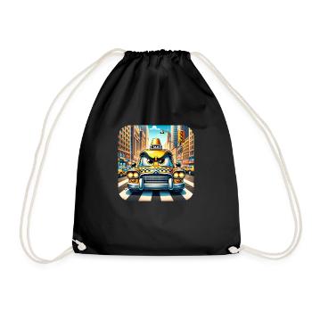 Angry Taxi 03 - Drawstring Bag - black - Front