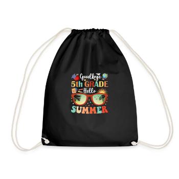 Goodbye 5th Grade Hello Summer - Drawstring Bag - black - Front