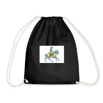 Delaware State Flag Cowboy - Drawstring Bag - black - Front