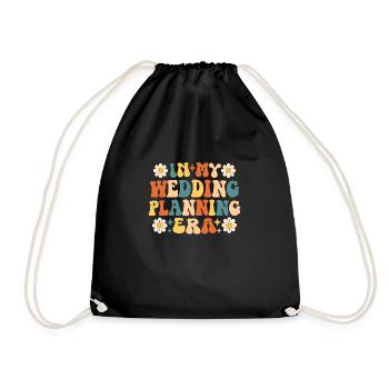 In My Wedding Planning Era - Drawstring Bag - black - Front