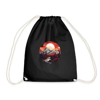Montagnes de minuit - Sac de sport léger - noir - Devant