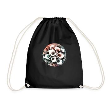 Calla Lilies Drawn - Drawstring Bag - black - Front