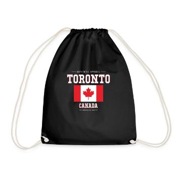 Toronto - Drawstring Bag - black - Front