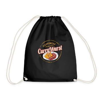 Currywurst Saucisse rétro Frites Bratwurst Vintage - Sac de sport léger - noir - Devant