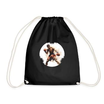 When it comes to boxing, there are clear rules - Drawstring Bag - black - Front