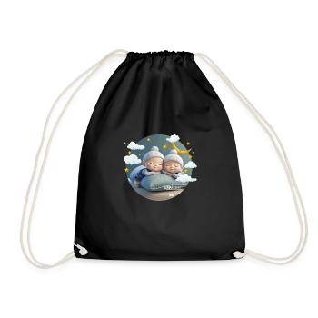 Zodiac sign Buffalo - Drawstring Bag - black - Front