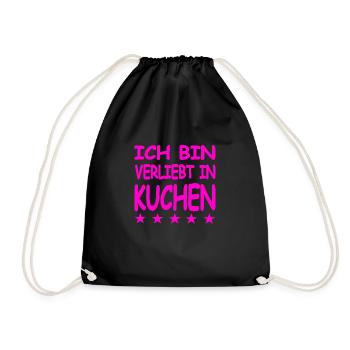 Kuchen - Turnbeutel - Schwarz - Vorne