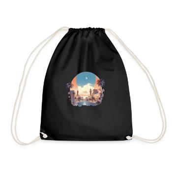 Design Minimaliste d'une Ville Arabe - Sac de sport léger - noir - Devant