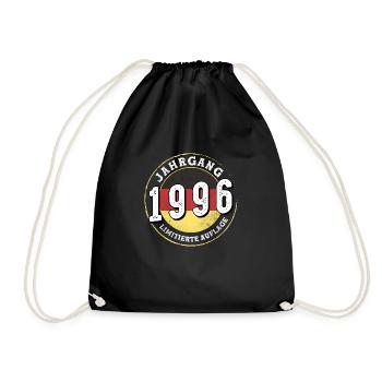 Jahrgangs 1996 28 years old Vintage 1996 - Drawstring Bag - black - Front