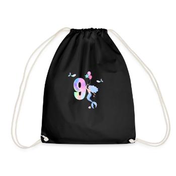 9th Anniversary Mermaid - Drawstring Bag - black - Front
