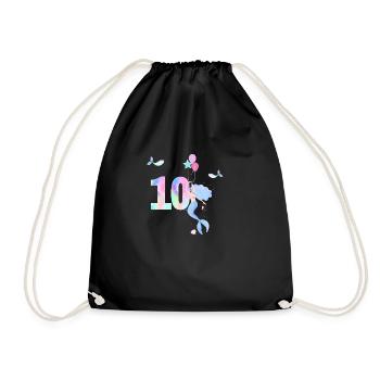 10th Anniversary Mermaid - Drawstring Bag - black - Front