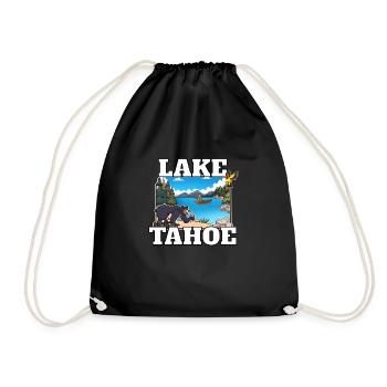 Lake Tahoe Nevada im Freien - Turnbeutel - Schwarz - Vorne