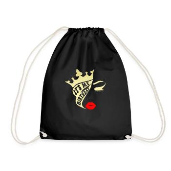 Belle femme peinture art visage femme colorée - Sac de sport léger - noir - Devant