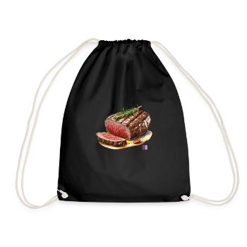 Steak - Turnbeutel - Schwarz - Vorne