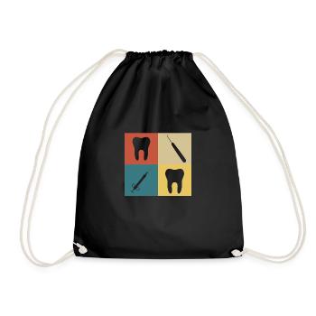 Dentiste vintage rétro - Sac de sport léger - noir - Devant